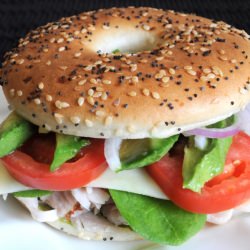 Turkey, Havarti and Avocado Bagel