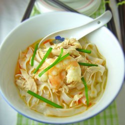 Flat Rice Noodle Soup