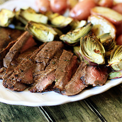 Grilled Balsamic Basil Flank Steak