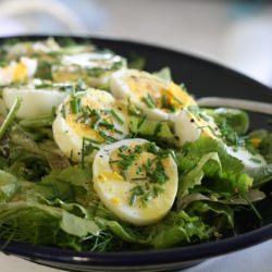 Salad of Greens, Eggs & Herbs
