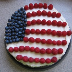 Cheesecake + Flag = 4th of July!