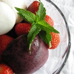 Red, White, & Blue Sorbet Sundaes