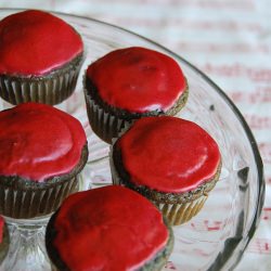 Raspberry Iced Cupcakes