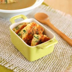 Kitchen Garden Soup w/Herb Omelettes