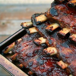 Spicy Peach Barbecue Spare Ribs