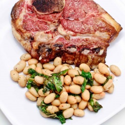 Lamb Chops and Mint Bean Salad