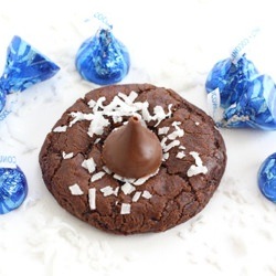 Chocolate Coconut Kiss Cookies