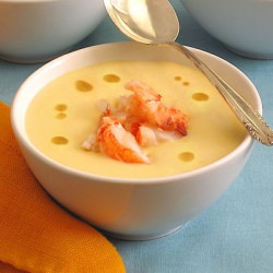 Corn Soup with Lobster & Chive Oil