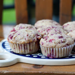 Raspberry Banana Muffins