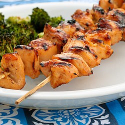 Pineapple Apricot Chicken Skewers