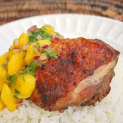 Jerk Chicken with Mango Cilantro