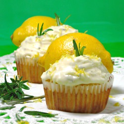 Lemon Olive Oil & Rosemary Cupcakes