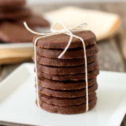 Mocha Shortbread with Nutella