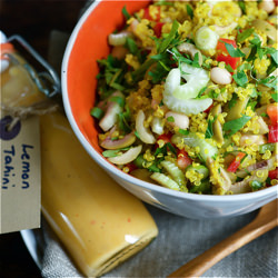 Quinoa Salad; Lemon Tahini Dressing