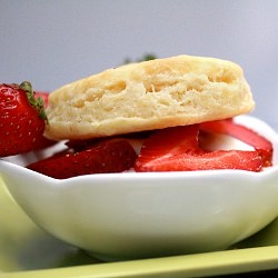 Cream Biscuits and Strawberries
