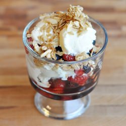 Balsamic Berry Ice Cream Parfaits