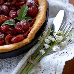 Dutch Baby Pancake w/ Flamed Cherry