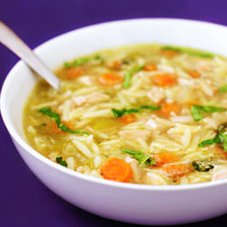 Basil, Chicken & Orzo Soup