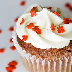 Red Velvet Cupcakes for Canada Day