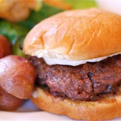 Hamburgers w/ Chive-Parsley Butter