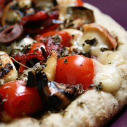 Grilled Eggplant Pizza