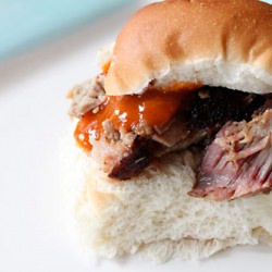 Smoked Pork with Nectarine Sauce
