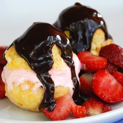 Strawberry Profiteroles