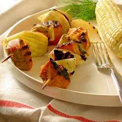 Salmon Kobobs with Fennel Pollen