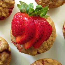 Strawberry Oat Muffins