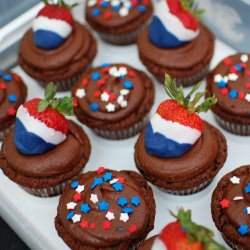 Red White and Blue Strawberries