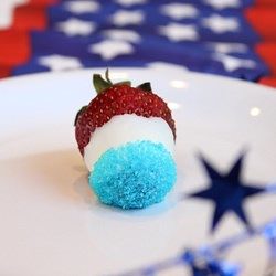 Red, White and Blue Strawberries