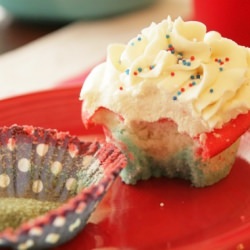 Red, White and Blue Cupcakes
