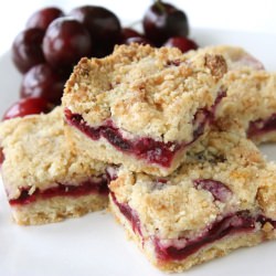Cherry Ginger Crumb Bars