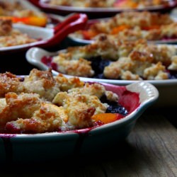 Peach Blackberry Cobbler