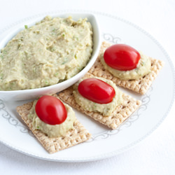 Cannellini Bean Dip with Garlic Sca
