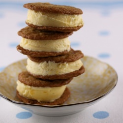 Peach Ice Cream Sandwiches