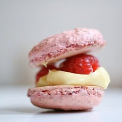 Raspberry Cream Pie Macarons