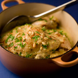 Chicken in Pine Nut & Saffron Stew