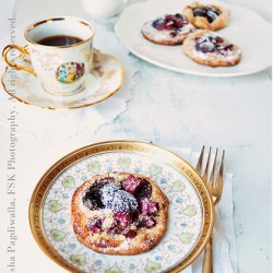 Rhubarb & Cherry Frangipane Tartele