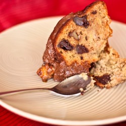 Banana Walnut Cake with Choc Chunks