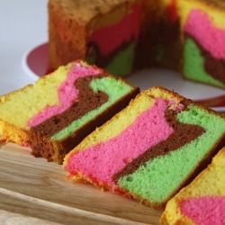 Rainbow Chiffon Cake