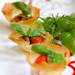 Tomato and Goats Cheese Tartlets