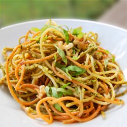 Pasta with Spinach Walnut Pesto