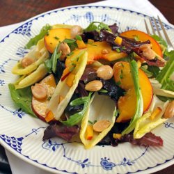 Endive, Arugula, Peach, Salad
