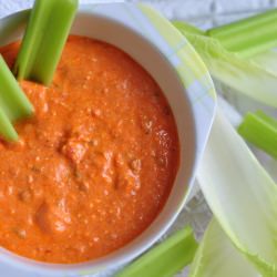 Roasted Red Pepper and Basil Dip
