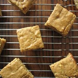 White Chocolate PB Banana Blondies