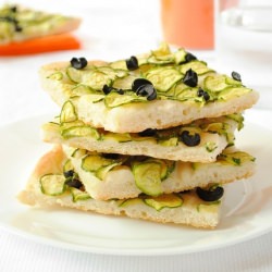Focaccia with Zucchini and Olives