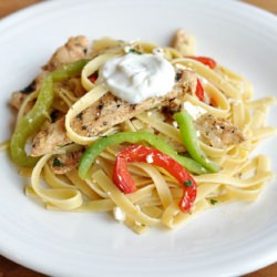 Grilled Chicken Fajita Fettuccine
