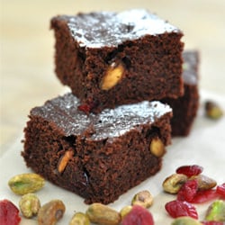 Cranberry & Pistachio Brownies