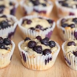 Blueberry Ricotta Almond Muffins